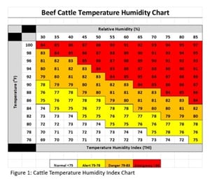 Beef Cattle Temperature Humidity Chart_Summit Livestock Facilities